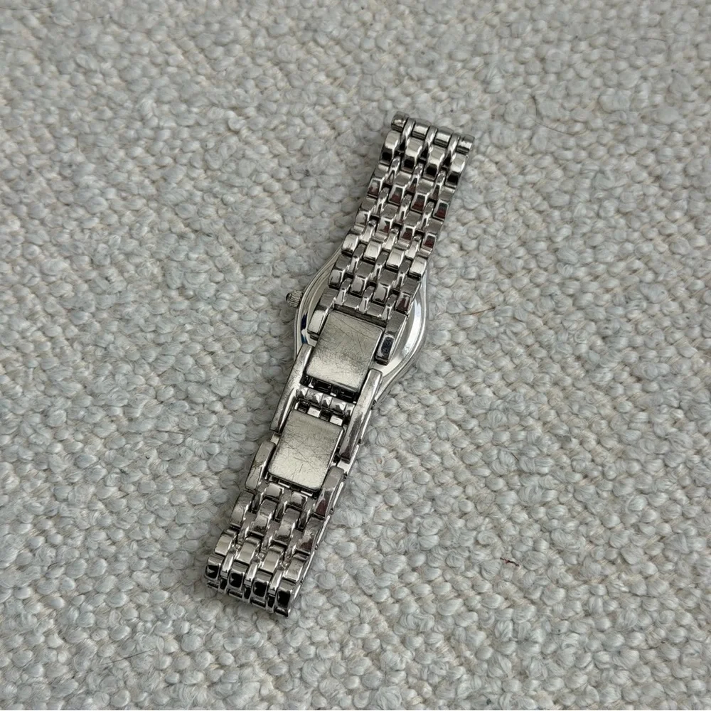 DMQ Swiss Silver Women's Watch Crystal Bezel Chain Link Band